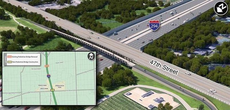 Construction On The New Tollway Pedestrian Bridge Starts This Week